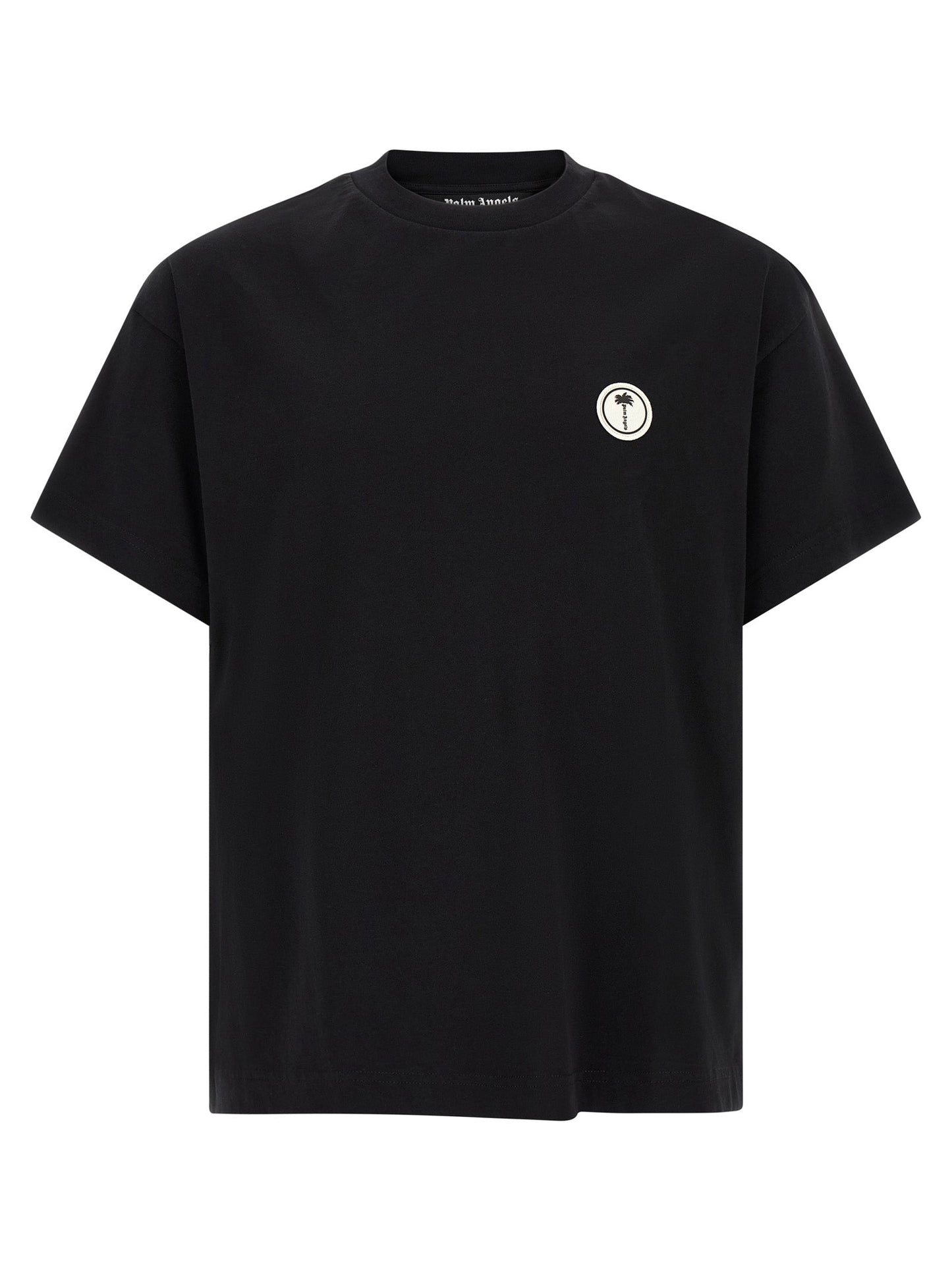 Palm Angels Logo-Embroidered Cotton T-Shirt — Black