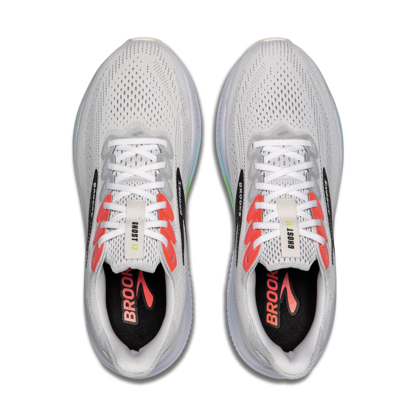 Brooks Ghost 17 Men's- White/Pink Clay/Gecko