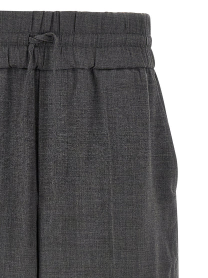 AMI Paris Virgin Wool Trousers — Gray