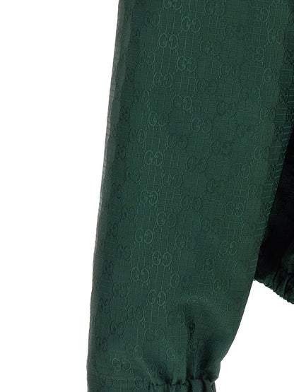 Gucci Reversible Cotton Shell Jacket — Green