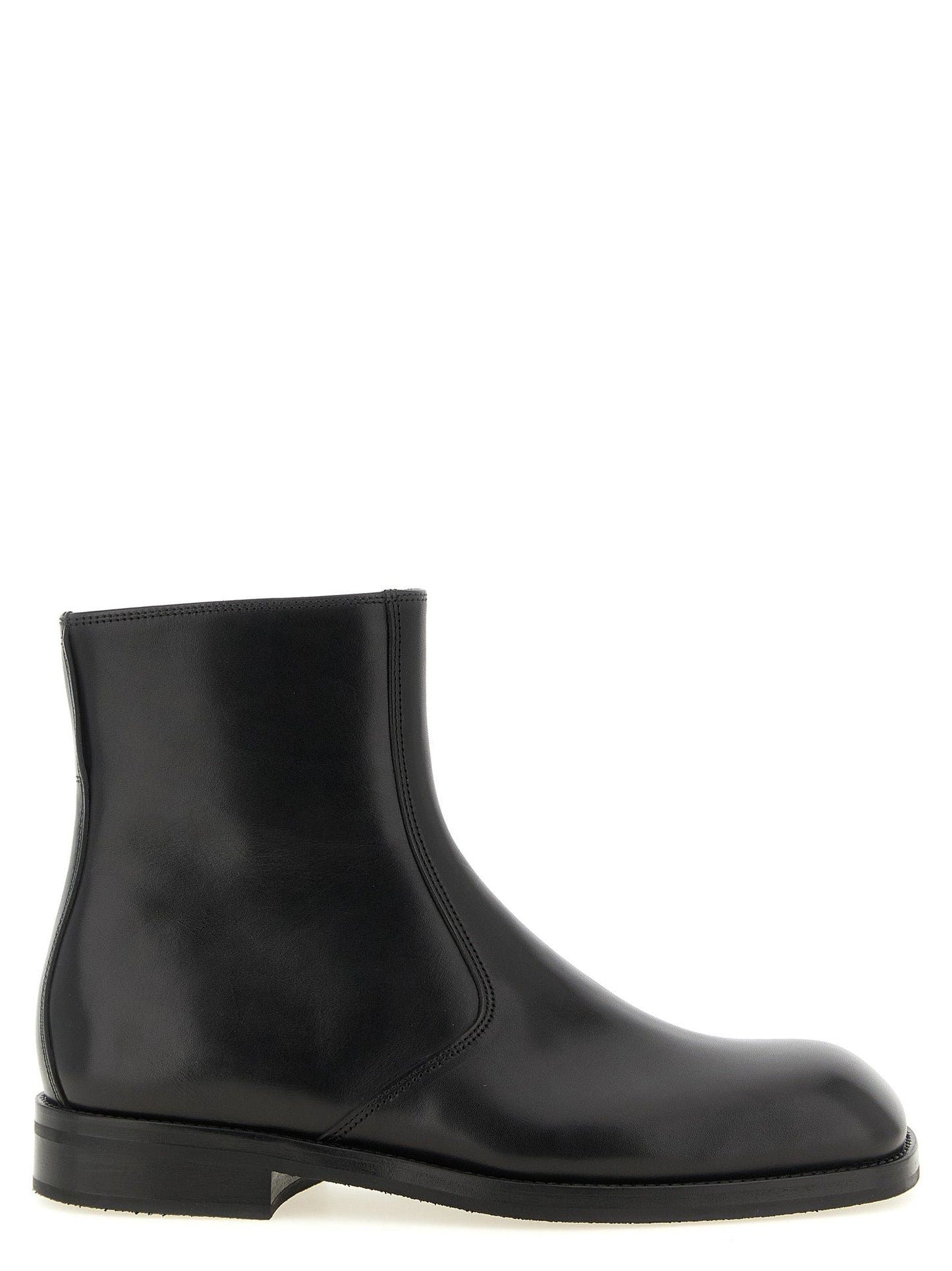 Lemaire Lamb Leather Ankle Boot — Black
