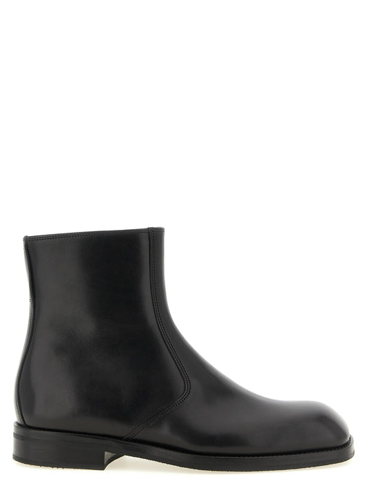 Lemaire Lamb Leather Ankle Boot — Black