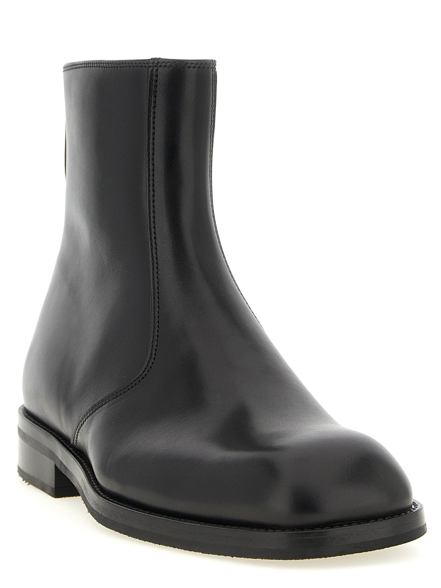 Lemaire Lamb Leather Ankle Boot — Black