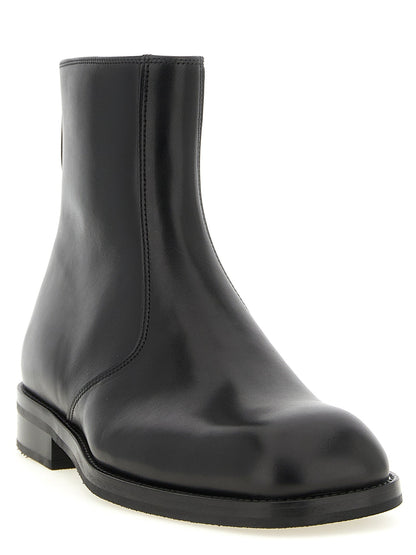 Lemaire Lamb Leather Ankle Boot — Black
