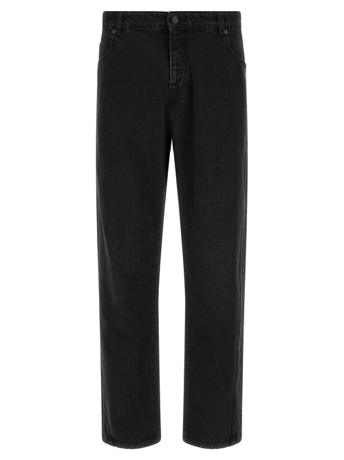 Balmain Black Straight-Leg Denim Jeans — Black