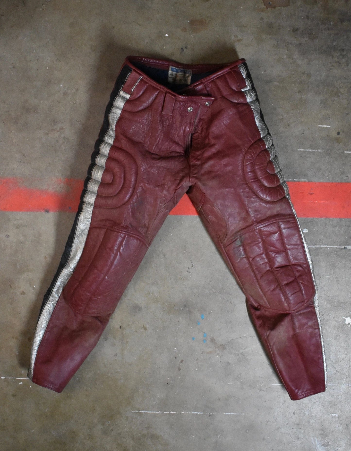 Hondaline Honda Motocross Motorcycle Red Leather MX Racing Pants 34