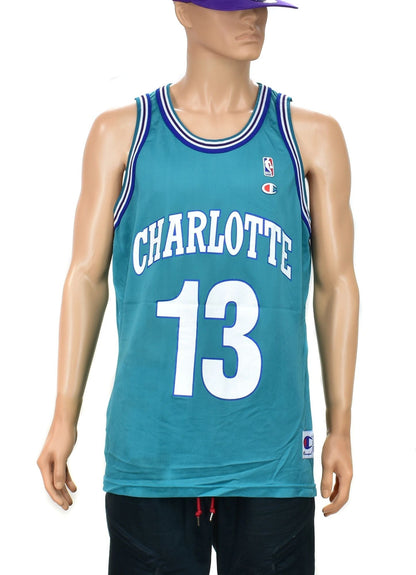 Charlotte Hornets Kendal Gill Champion Jersey Size 48