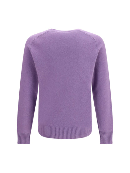 Brooksfield Crewneck Cashmere Sweater — Purple