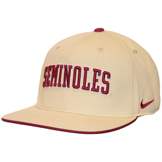 Nike Seminoles Pro Square Flat Bill Adjustable Cap - Vegas Gold