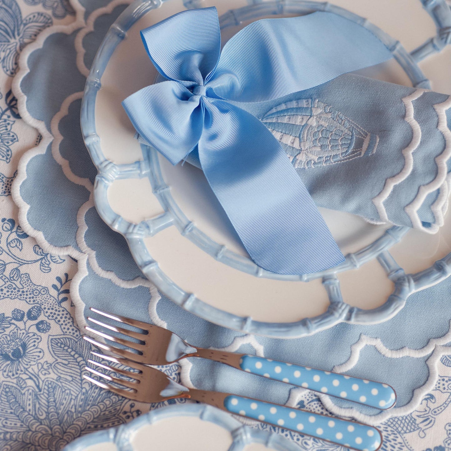 Blue Personalisable Grosgrain Bow
