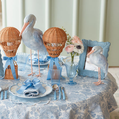 Blue Wicker Photo Frames (Set of 2)