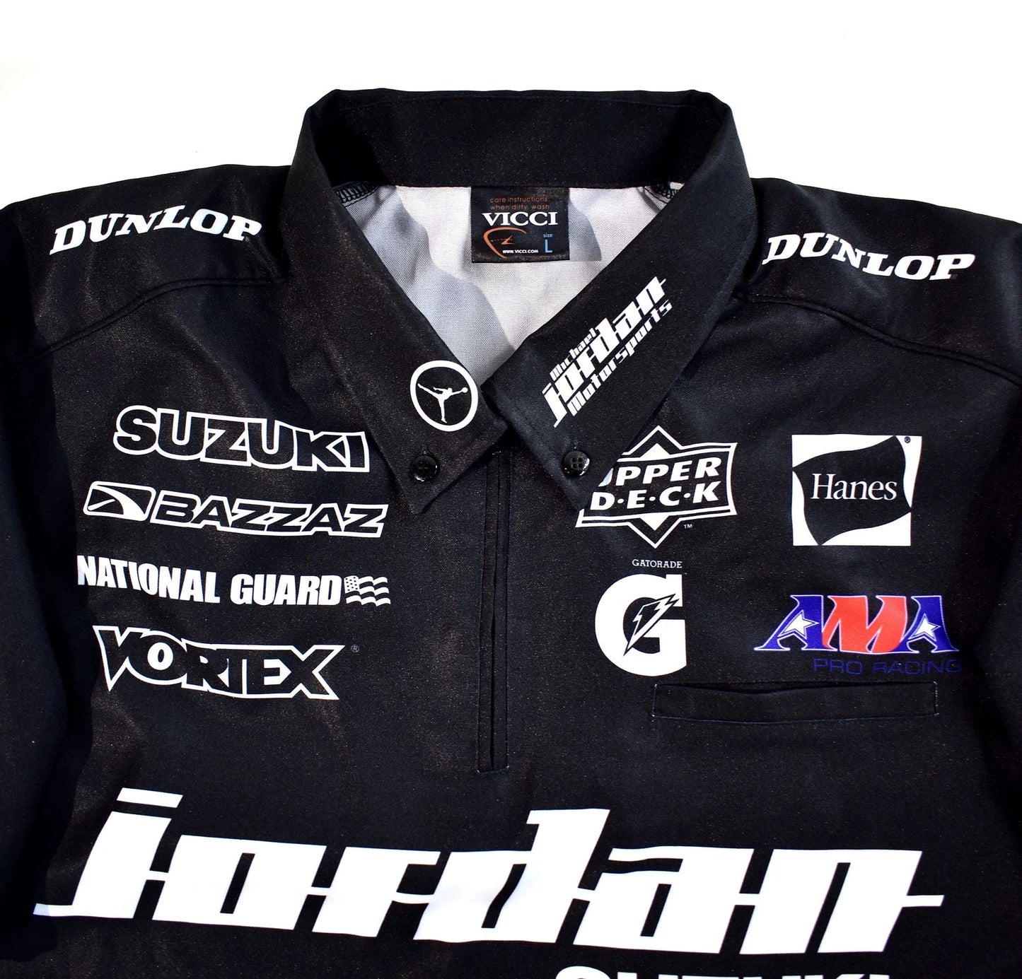 Air Jordan Motorcycle Team Authentic Vicci Pit Crew Shirt, Size Large