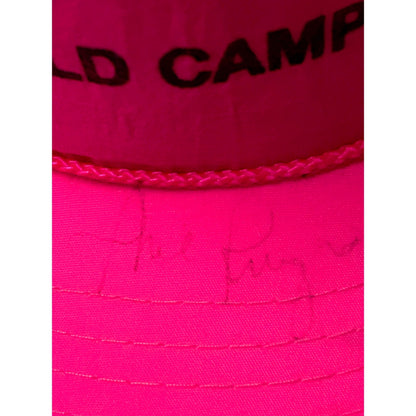 1990s Phil Knight Signed Nike World Campus Neon Pink Snapback Hat