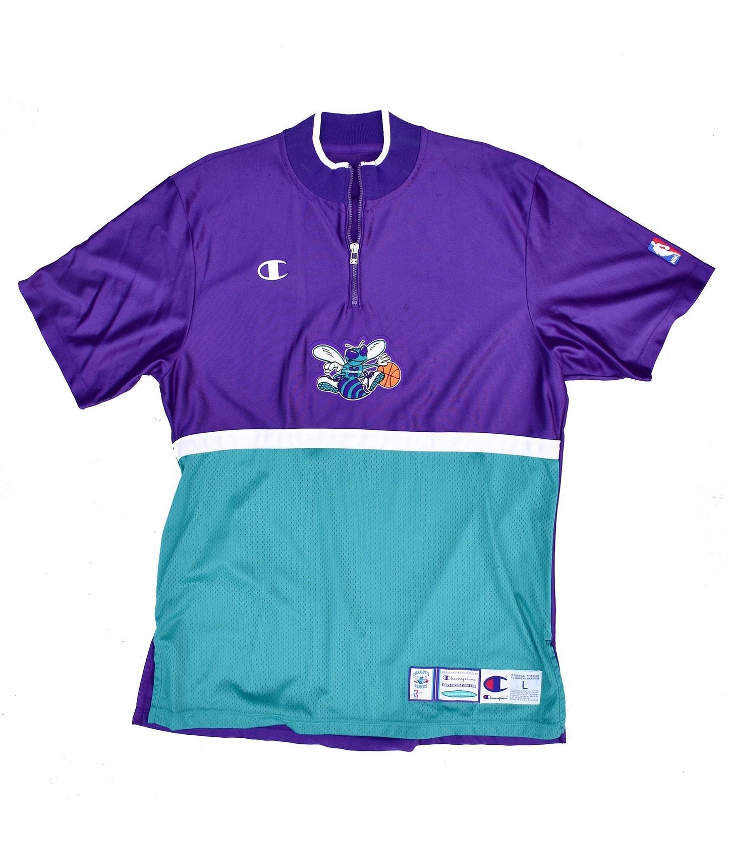1999 Charlotte Hornets Champion NBA Authentic Team Issued Shooting Shirt Size 44