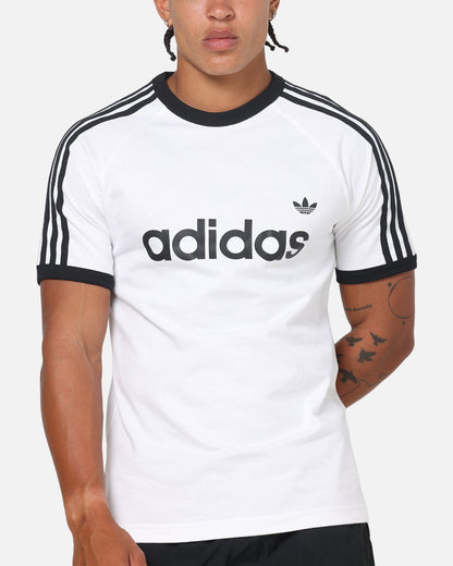Adidas 3-Stripes Ringer T-Shirt White