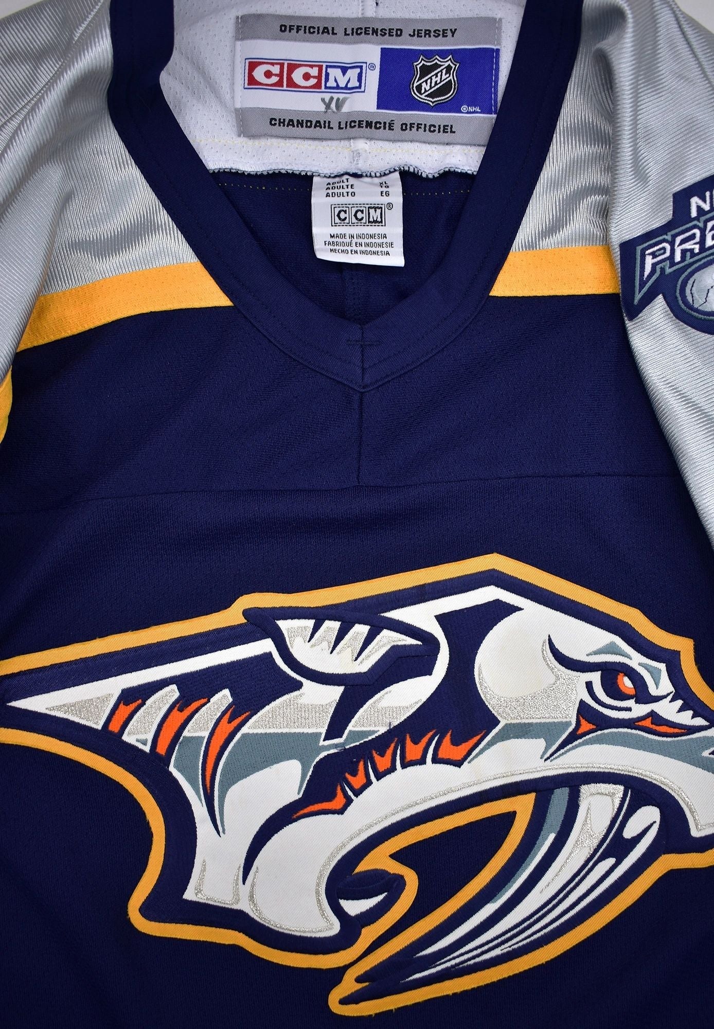 Nashville Predators Authentic CCM Inaugural Season Hockey Jersey Size XL