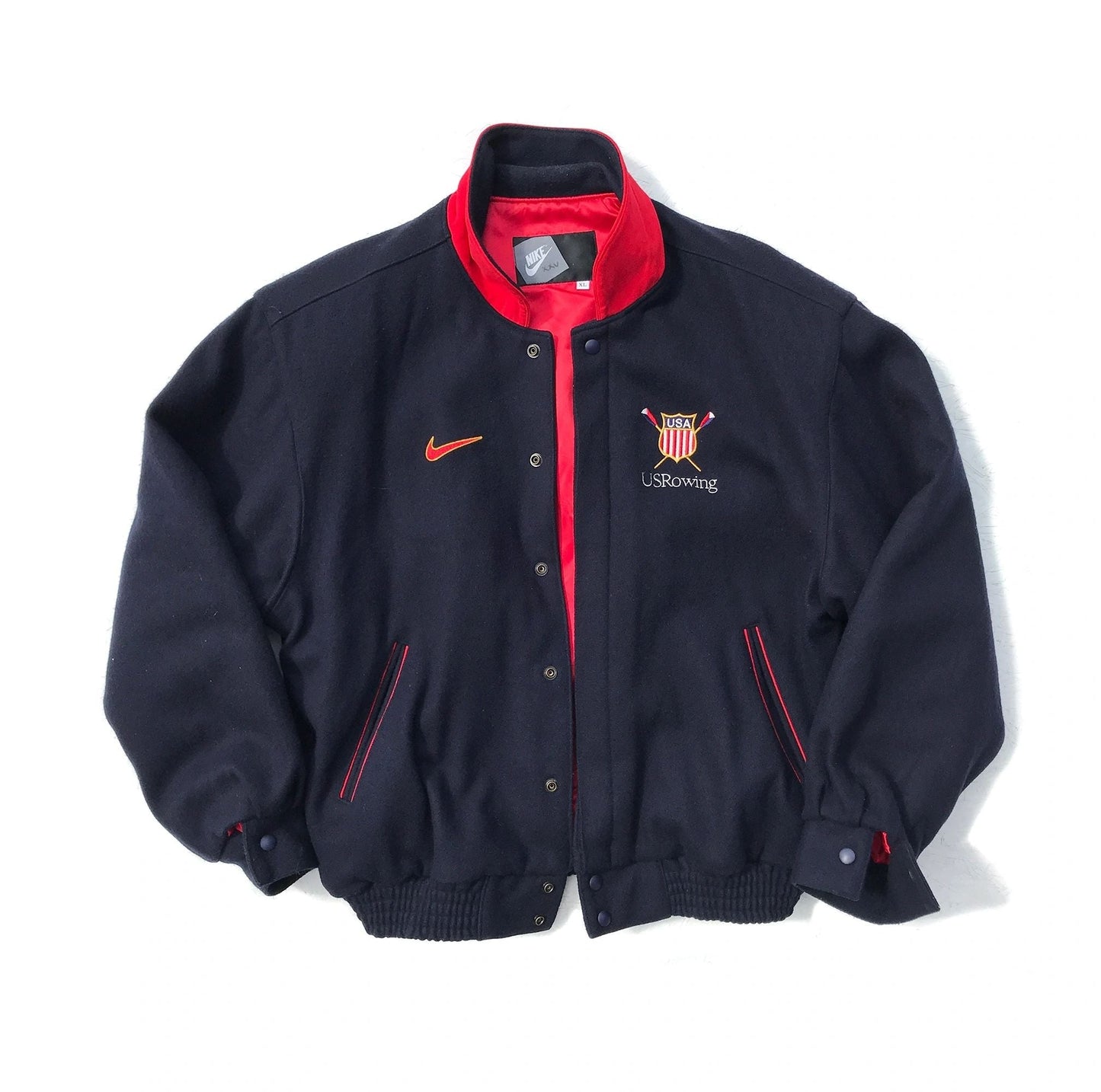 Nike 1992 U.S.A. Rowing Original Letterman Jacket Size XL