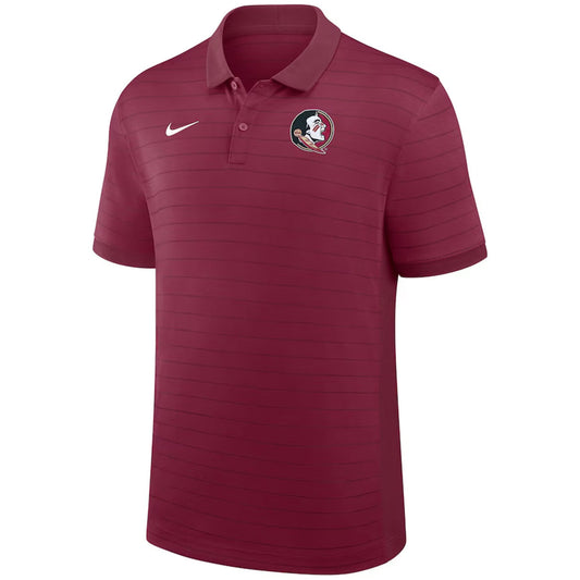 Nike Men's Seminole Logo Dri-fit Victory Stripe Polo - Garnet