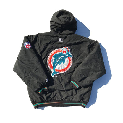 Miami Dolphins 90's Starter Parka Jacket Size Large