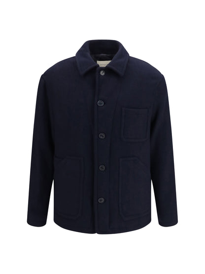 Brooksfield Wool Work Shirt Jacket — Navy