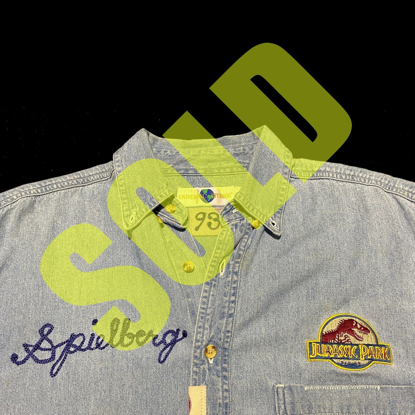 1/1 Jurassic Park Universal Studios 1993 "Spielberg" Director's Shirt