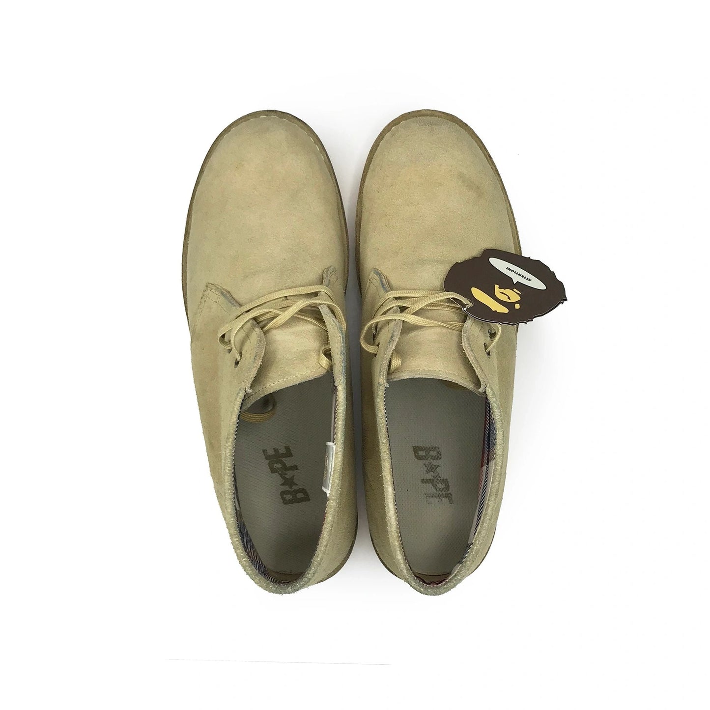 Bape Bathing Ape Beige Suede Chukka Boots in Box Size 8-9