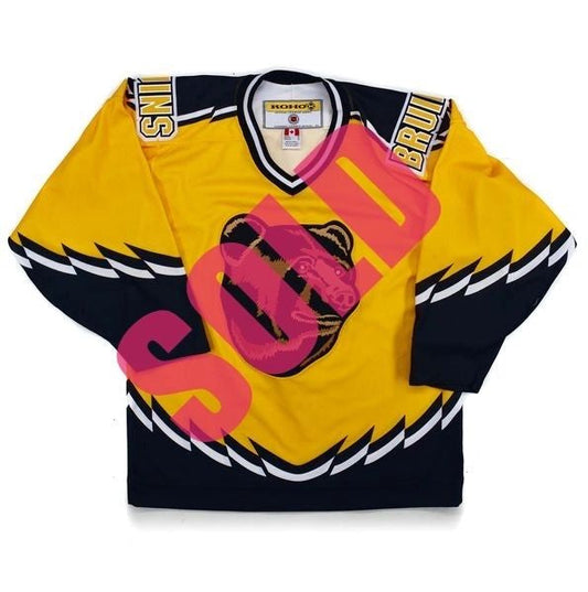 Boston Bruins Koho Authentic "Pooh Bear" Hockey Jersey Size Medium