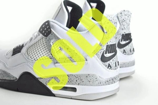 Nike Air Jordan 4 IV White/Cement "NIKE AIR" Size 12