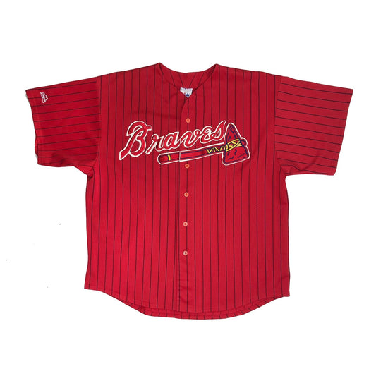 Atlanta Braves Pinstriped Majestic Sewn Jersey