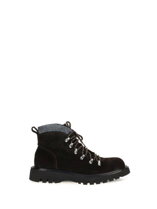Fratelli Rossetti Suede Lace-Up Boots — Brown