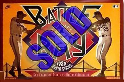 1989 Nike "Battle of the Bay" McGwire/Clark World Series Original Poster NEW