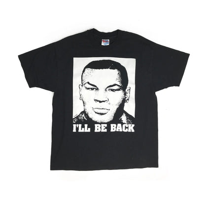 FREE MIKE TYSON "I'll Be Back" Double Sided Print 50/50 Boxing T-Shirt