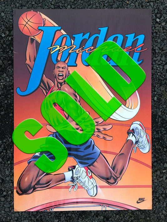 Nike Air Jordan 6 VI 1991 Original "Super Michael" Cartoon Poster
