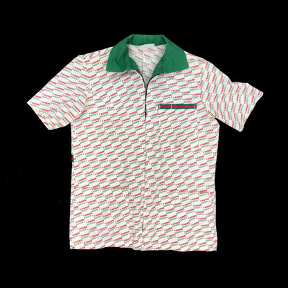 7 Eleven Full Zip 80's Employee Uniform AOP Gucci Stripe Shirt