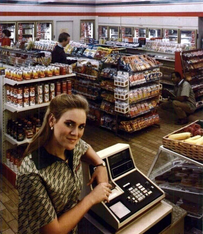 7 Eleven Full Zip 80's Employee Uniform AOP Gucci Stripe Shirt