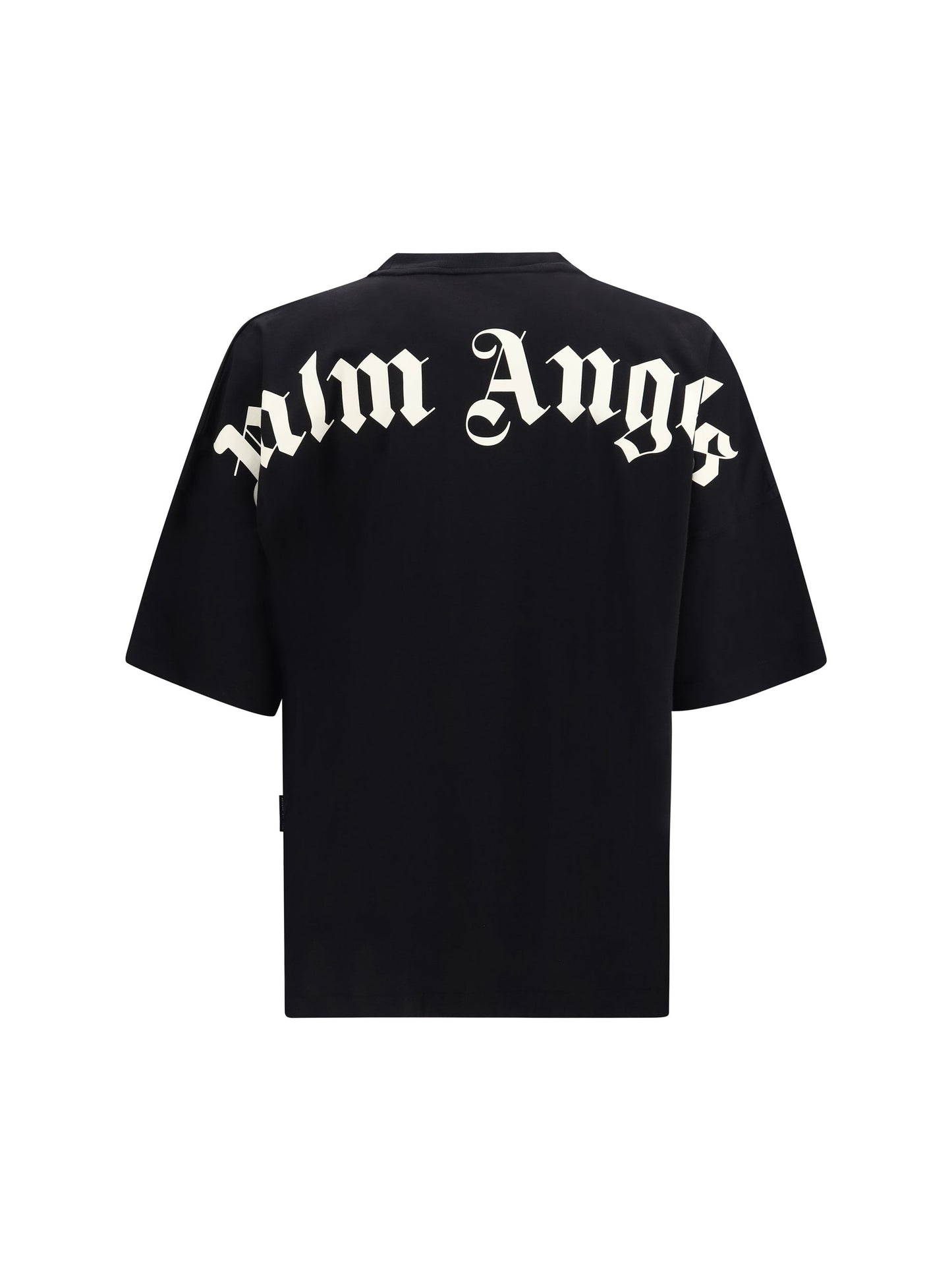 Palm Angels Logo-Print Crew Neck T-Shirt — Black