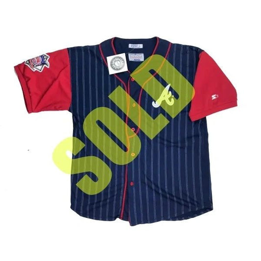 Atlanta Braves Starter Pinstriped Jersey Size Large
