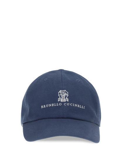 Brunello Cucinelli M252D9850 Baseball Cap — Navy