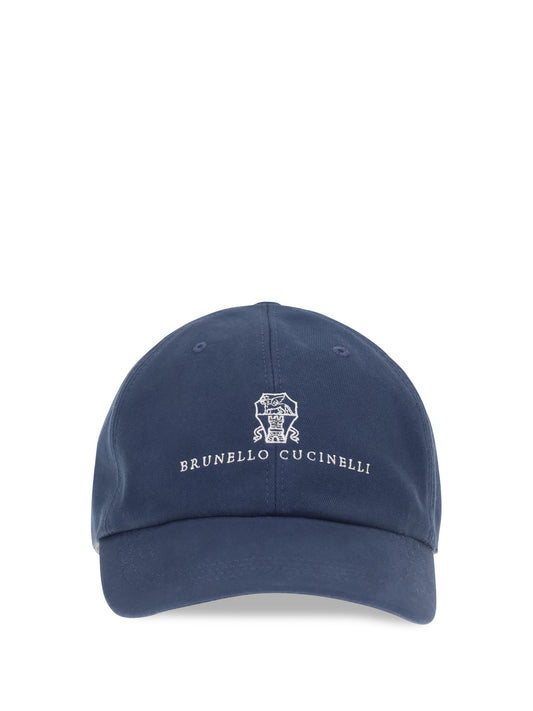 Brunello Cucinelli M252D9850 Baseball Cap — Navy
