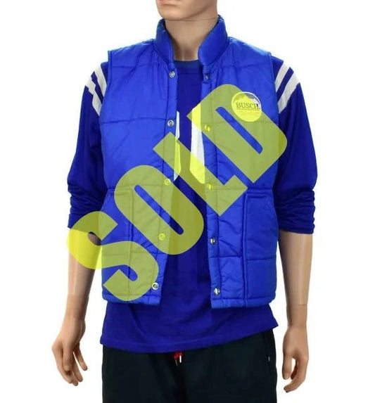 Busch Beer 80s Nylon Puffer Delivery Vest Medium