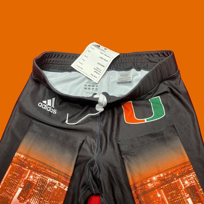 Miami Hurricanes Adidas Sample Womens Spandex Workout Pants