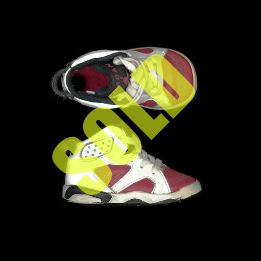 Nike Air Jordan 6 VI 1991 Original Carmine Baby Toddler Shoes
