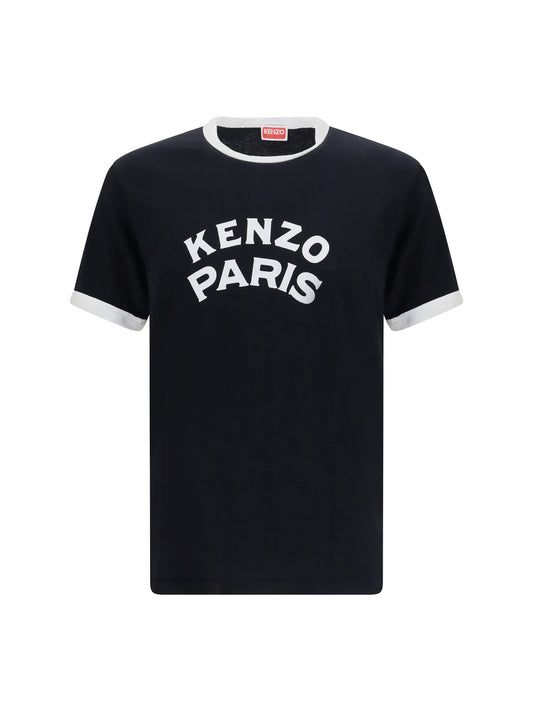 Kenzo Paris Emblem Logo Print T-Shirt — Black