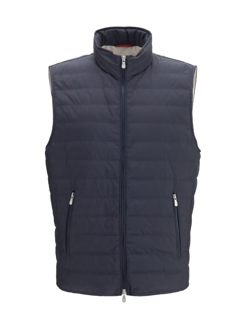 Brunello Cucinelli Padded Gilet — Navy