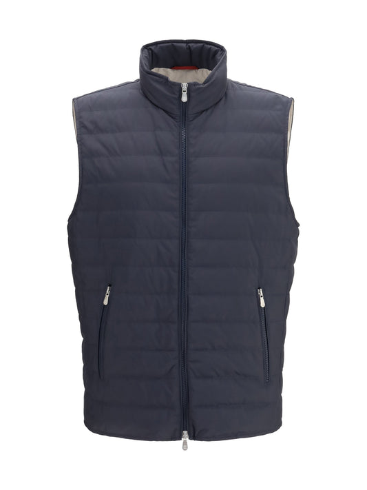 Brunello Cucinelli Padded Gilet — Navy