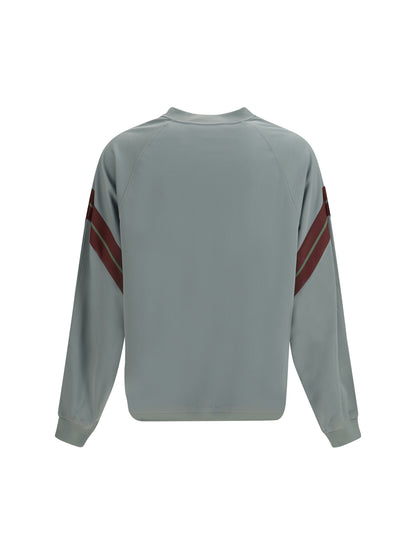 Palm Angels Logo-Embroidered Track Sweatshirt — Gray
