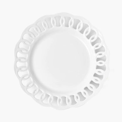White Lace Dinner Plate