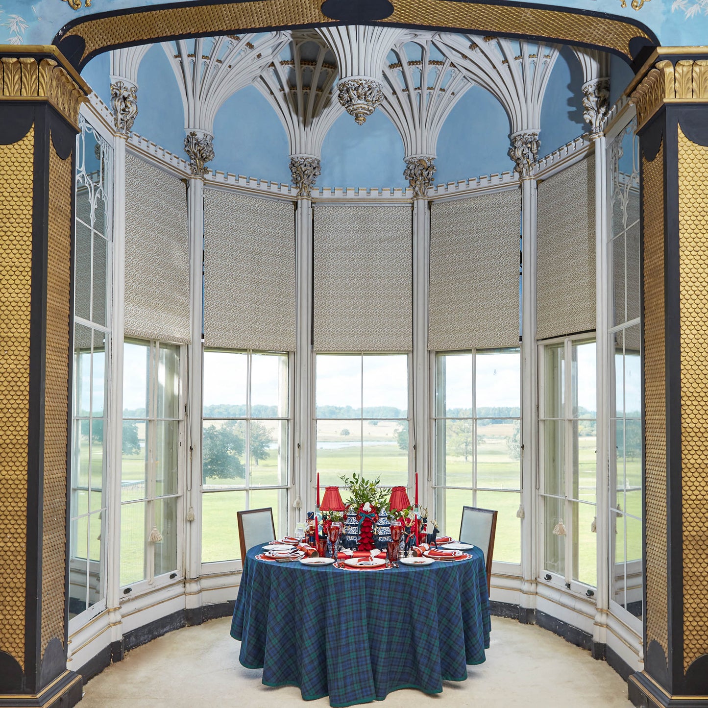 Berry Red Katherine Placemats & Napkins (Set of 4)