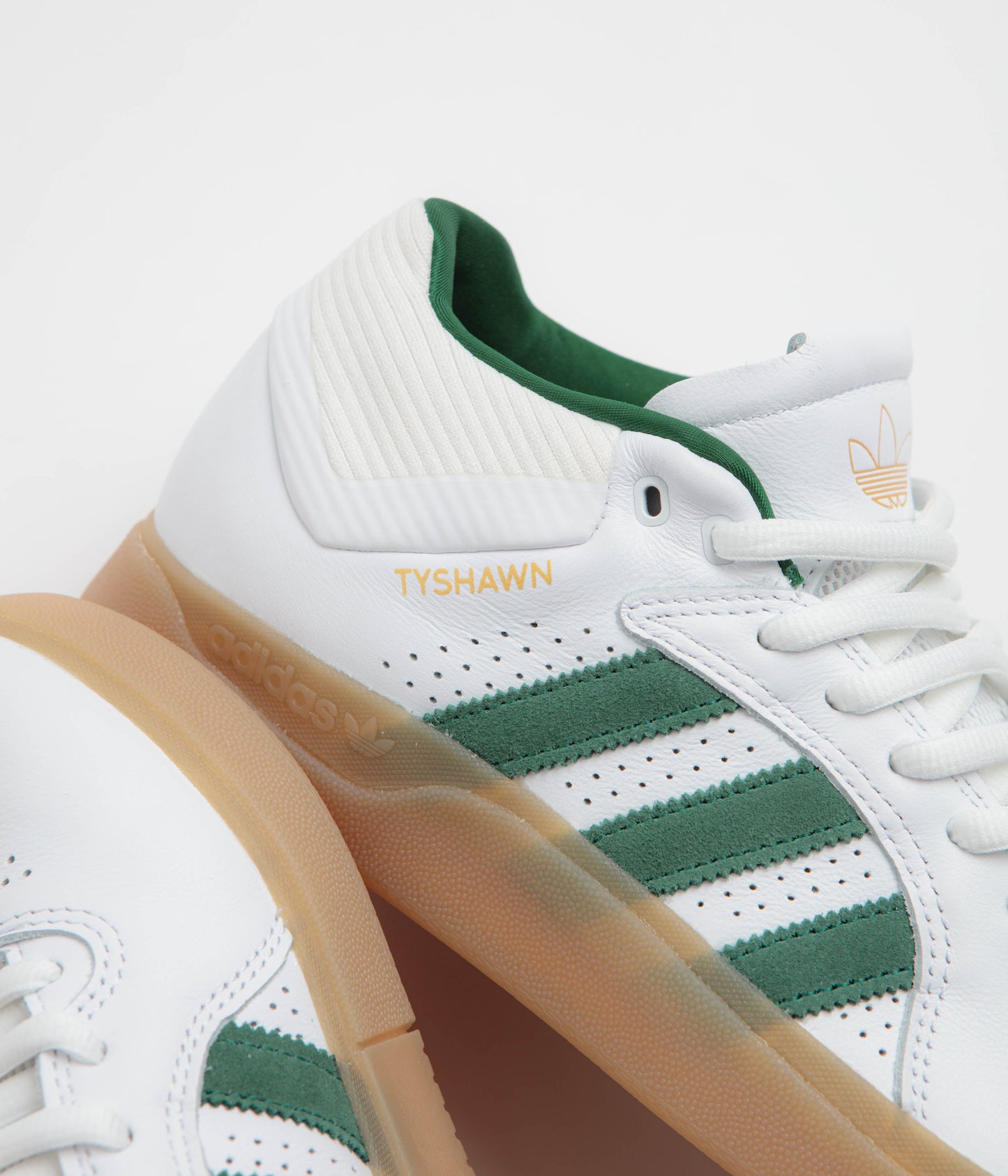 Adidas Tyshawn Shoes - FTWR White / Collegiate Green / Gum4