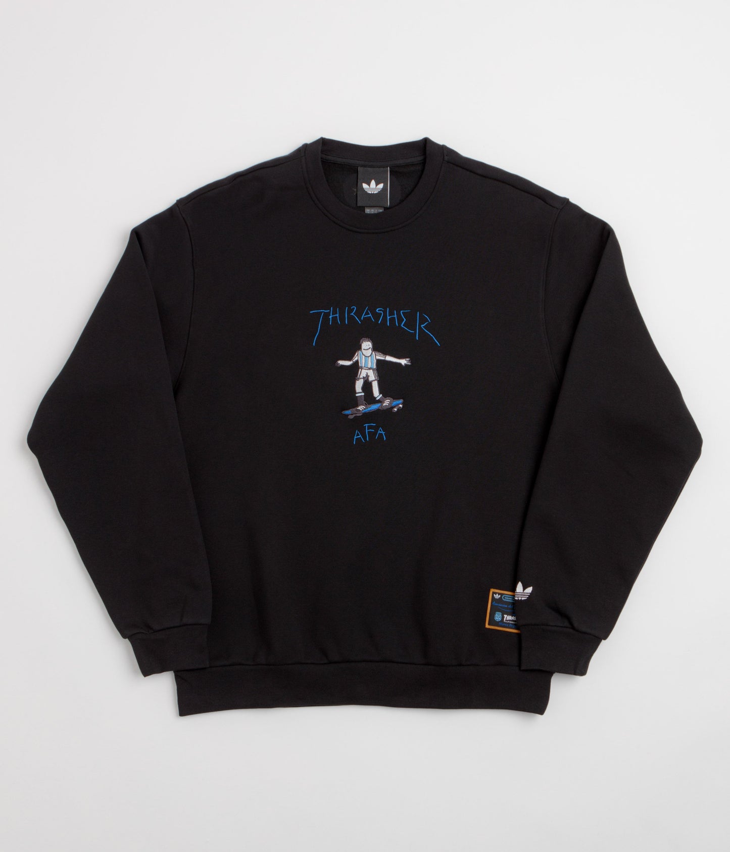 Adidas x Thrasher x AFA Gonz Crewneck Sweatshirt - Black